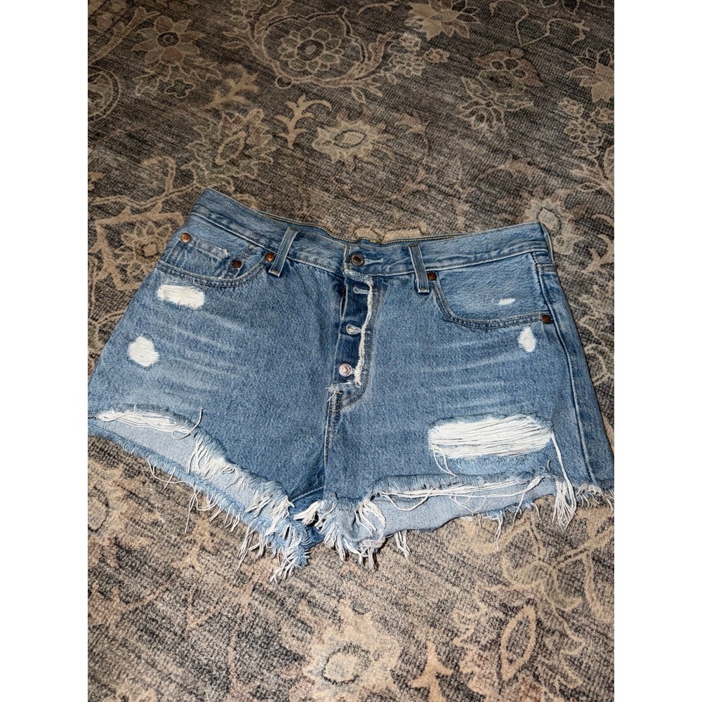 Levi's 501 Distressed Denim Shorts